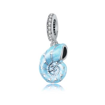 Talisman din argint Blue Snail