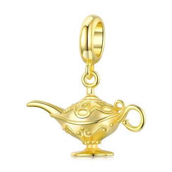 Talisman din argint Golden Aladdin Lamp de firma original