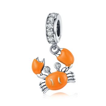 Talisman din argint Orange Little Crab ieftin