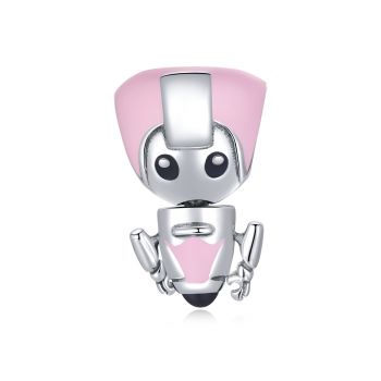 Talisman din argint Pink Robbot