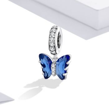 Talisman din argint Zircon Butterfly