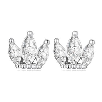 Cercei din argint Small Crystal Crown