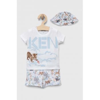 Kenzo Kids compleu bebe culoarea alb