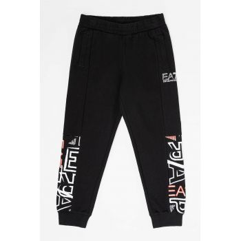 Pantaloni sport din bumbac cu buzunare oblice