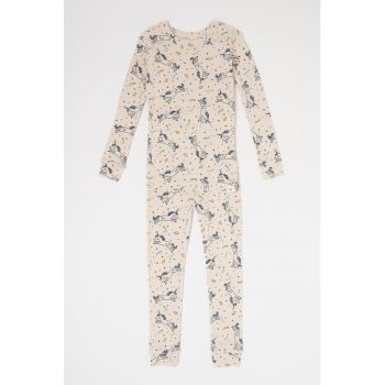 Pijama lunga cu unicorni