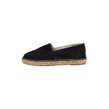 Espadrile uni de piele intoarsa la reducere