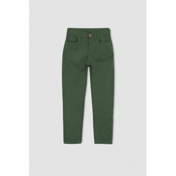 Pantaloni din amestec de bumbac cu 5 buzunare