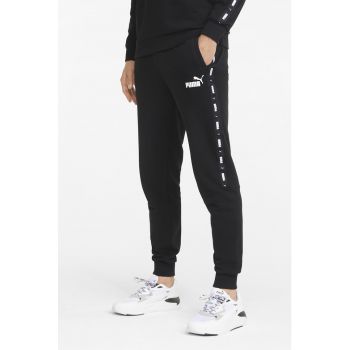 Pantaloni sport conici cu benzi logo Essentials+