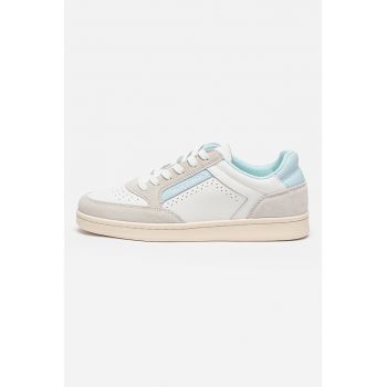 Pantofi sport de piele cu garnituri de piele intoarsa