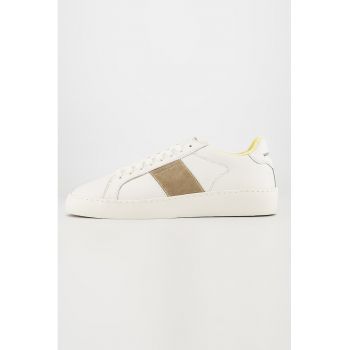 Pantofi sport de piele cu insertii de piele intoarsa Pantofi sport de piele cu insertii de piele intoarsa