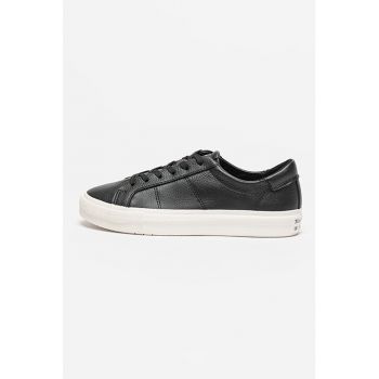 Pantofi sport de piele cu varf rotund