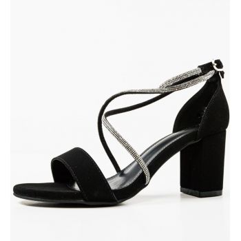 Sandale cu toc Pepper Negre ieftine