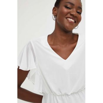 Answear Lab bluza culoarea alb