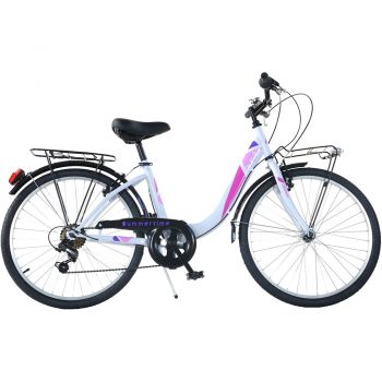 Bicicleta Dino Bikes 24 inch City Summertime alb de firma originala