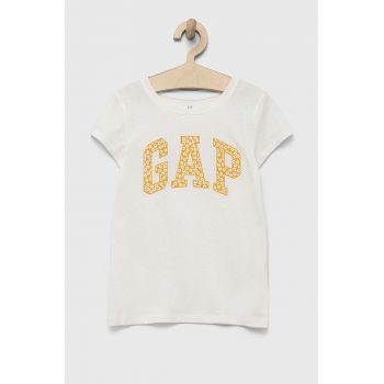 GAP tricou de bumbac pentru copii culoarea alb