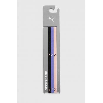 Puma bentițe pentru cap 3-pack culoarea violet 53491