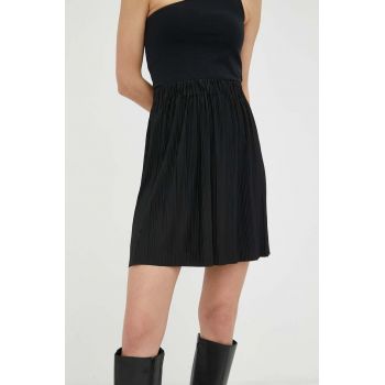 Samsoe Samsoe fusta culoarea negru, mini, evazati