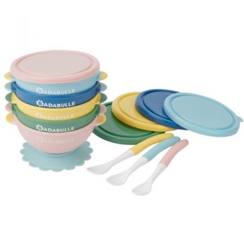 Set 5 Boluri Badabulle si 3 Lingurite Colorate