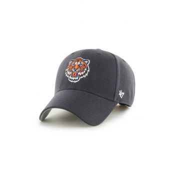 47brand șapcă din amestec de lână MLB Detroit Tigers culoarea albastru marin, cu imprimeu de firma originala