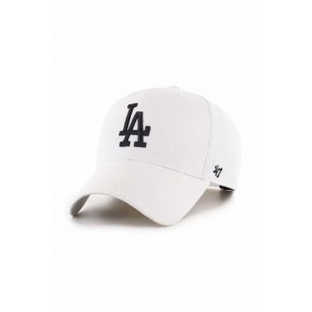 47brand sapca MLB Los Angeles Dodgers culoarea alb, cu imprimeu de firma originala