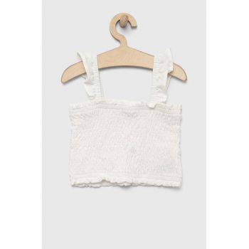 GAP top din bumbac pentru copii culoarea alb