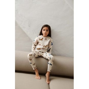 Liewood leggins copii culoarea bej, modelator, LW17205