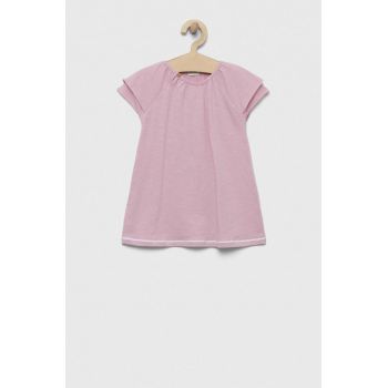 United Colors of Benetton rochie bebe culoarea roz, mini, evazati