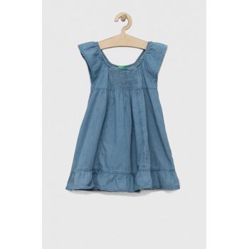 United Colors of Benetton rochie din denim pentru copii mini, evazati