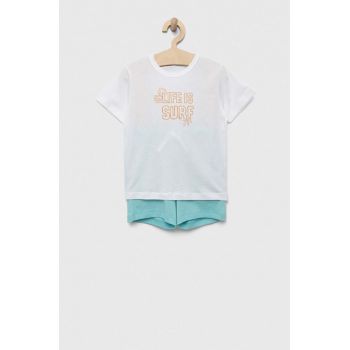 United Colors of Benetton set de bumbac pentru copii culoarea alb