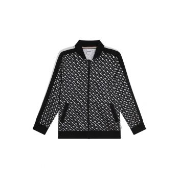 Bluza sport cu fermoar si model