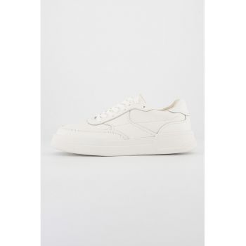 Pantofi sport din piele cu model uni