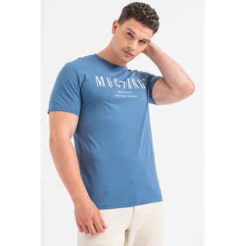 Tricou de bumbac cu imprimeu logo Alex