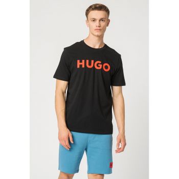 Tricou regular fit cu logo contrastant Dulivio