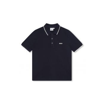 Tricou polo cu imprimeu logo discret