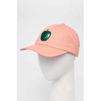 United Colors of Benetton șapcă de baseball din bumbac culoarea roz, cu imprimeu de firma originala