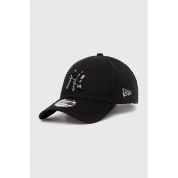 New Era șapcă de baseball din bumbac culoarea negru, cu imprimeu, NEW YORK YANKEES