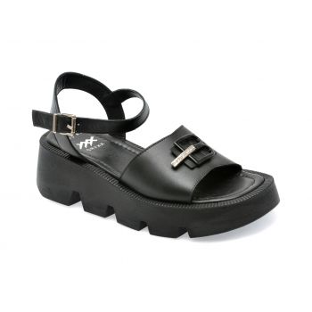 Sandale GRYXX negre, 394553, din piele naturala