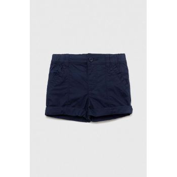 United Colors of Benetton pantaloni scurți din bumbac pentru copii culoarea albastru marin, neted