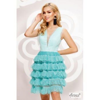 Rochie Artista turquoise in clos