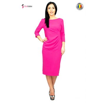 Rochie casual-office roz