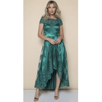 Rochie eleganta clos confectionata din dantela verde