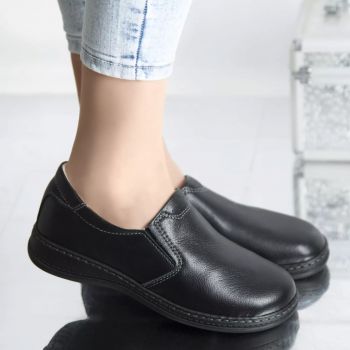 Pantofi casual deborah negru piele naturala