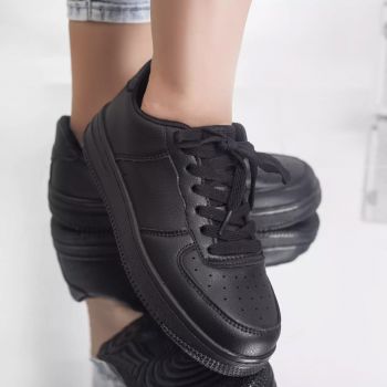 Pantofi sport darcie negru piele ecologica