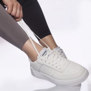 Pantofi sport hadira piele ecologica alb