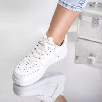 Pantofi sport rihanna alb piele ecologica