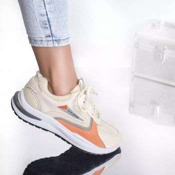 Pantofi sport sasha portocaliu textil la reducere