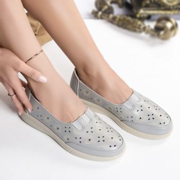 Pantofi dama casual albastru piele ecologica liko ieftini la reducere