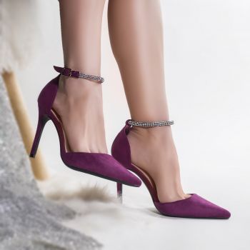 Pantofi dama piele eco intoarsa mov tolib Pantofi dama piele eco intoarsa mov tolib
