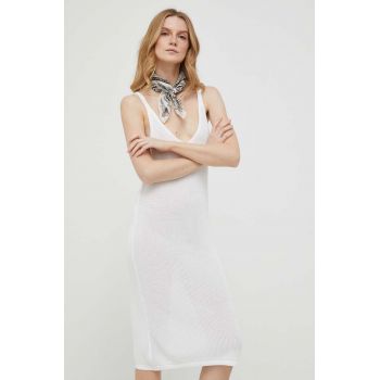United Colors of Benetton rochie culoarea alb, mini, mulata ieftina