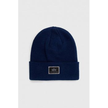 Alpha Industries căciulă X-Fit Beanie culoarea bleumarin 168905.07-rep.blue ieftina